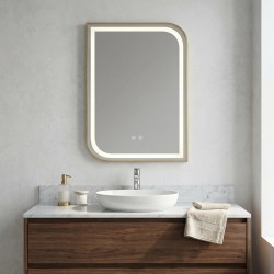 Lustro ścienne LED ZONE 80X60 Złoty Szczotkowany