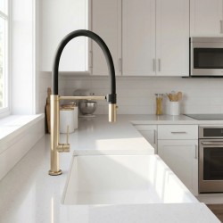 Bateria kuchenna Rea Viera Złota Szczotkowana