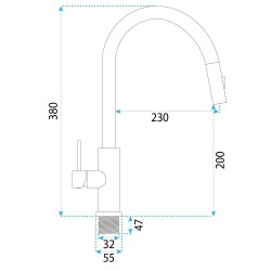 Bateria kuchenna Rea Ontario Miedź Szczotkowana