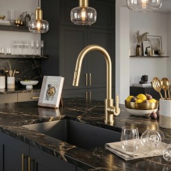 Bateria kuchenna Rea Ontario Złota Szczotkowana