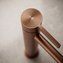 Bateria umywalkowa Rea Foster Miedź Szczotkowana Wysoka