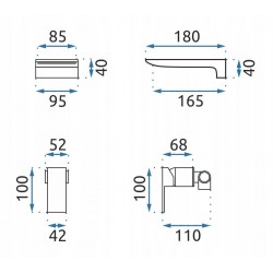 Bateria Podtynkowa REA MASON Złota