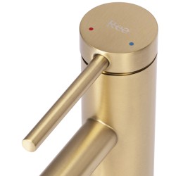 Bateria Umywalkowa Rea Foss złota szczotkowana niska