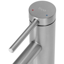 Bateria Umywalkowa Rea Foss nikiel szczotkowany Inox niska
