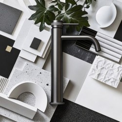 Bateria Umywalkowa REA Lungo Grip Tytan Wysoka