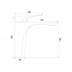 Bateria Umywalkowa PREMIUM REA Joe Złota Szczotkowana Niska