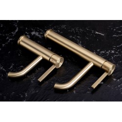 Bateria Umywalkowa Rea Foster Złoty Szczotkowany Niska