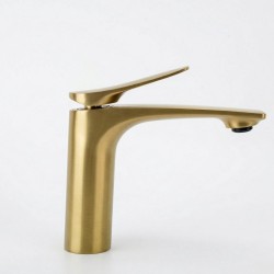 Bateria Umywalkowa PREMIUM REA Vision Złota Szczotkowana Niska