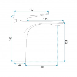 Bateria Umywalkowa PREMIUM REA Vision Złota Szczotkowana Niska