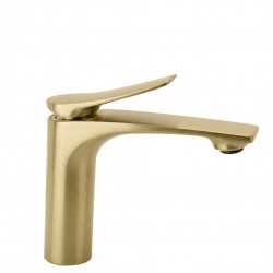 Bateria Umywalkowa PREMIUM REA Vision Złota Szczotkowana Niska