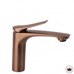 Bateria Umywalkowa PREMIUM REA Vision Miedź Szczotkowana Niska