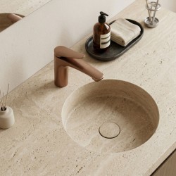 Bateria Umywalkowa PREMIUM REA Vision Miedź Szczotkowana Niska