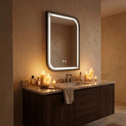 Lustro ścienne LED ZONE 70X50 Czarne