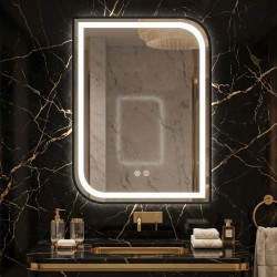 Lustro ścienne LED ZONE 80X60 Czarny