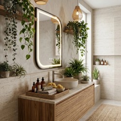 Lustro ścienne LED ZONE 80X60 Czarny