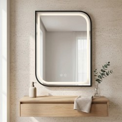 Lustro ścienne LED ZONE 80X60 Czarny