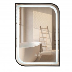 Lustro ścienne LED ZONE 80X60 Czarny