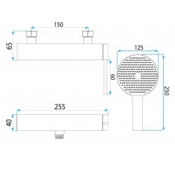 Bateria prysznicowa REA Rivo Miedź Szczotkowana