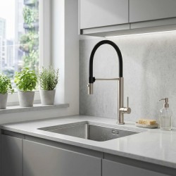 Bateria kuchenna Rea Viera Nikiel Szczotkowany