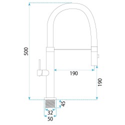 Bateria kuchenna Rea Viera Nikiel Szczotkowany
