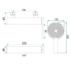 Bateria prysznicowa REA Rivo Czarna