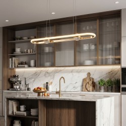 LAMPA SUFITOWA WISZĄCA LED G159-CP ZŁOTA