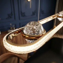 LAMPA SUFITOWA WISZĄCA LED G159-CP ZŁOTA