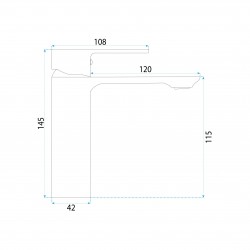 Bateria Umywalkowa REA Drop Tytan Niska