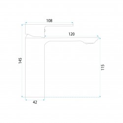 Bateria Umywalkowa REA Drop Tytan Niska