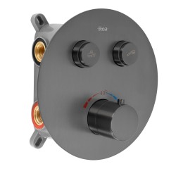 Zestaw natryskowy podtynkowy z termostatem Rea Lungo Tytan + BOX