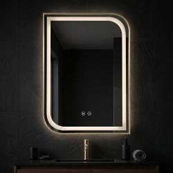 Lustro ścienne LED ZONE 70X50 Złoty Szczotkowany