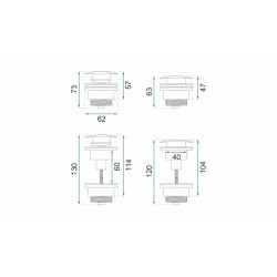 Syfon umywalkowy Rea z korkiem klik-klak Rea Miedziany Szczotkowany