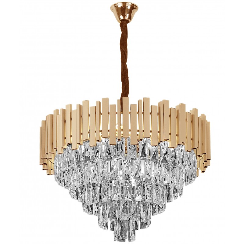 Lampa Wisząca z Kryształami G053-CP 80CM Złota