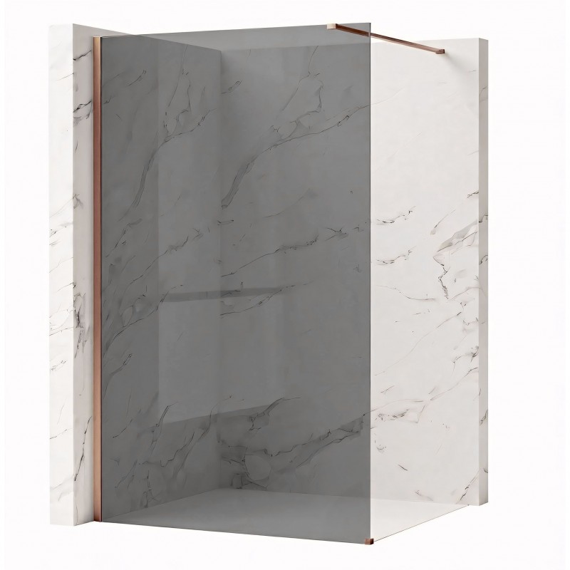 Kabina prysznicowa Walk-In Rea Flexi Grey / Brush Copper 90
