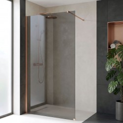 Kabina prysznicowa Walk-In Rea Flexi Grey / Brush Copper 120