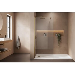 Kabina prysznicowa Walk-In Rea Flexi Transparent / Brush Gold 140