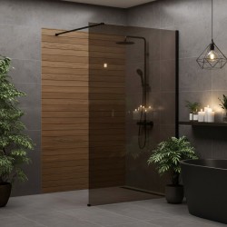 Kabina prysznicowa Walk-In Rea Flexi Brown / Black 110