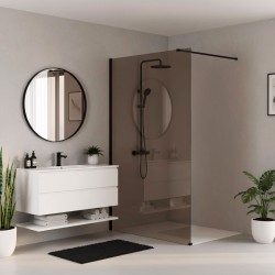 Kabina prysznicowa Walk-In Rea Flexi Brown / Black 120