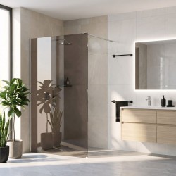 Kabina prysznicowa Walk-In Rea Flexi Brown / Chrome 140
