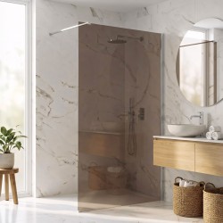 Kabina prysznicowa Walk-In Rea Flexi Brown / Chrome 140