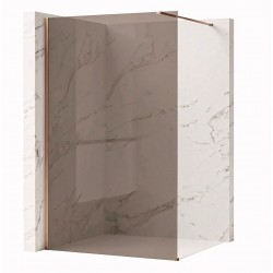 Kabina prysznicowa Walk-In Rea Flexi Brown / Brush Copper 90