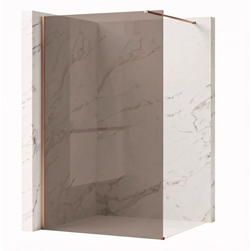 Kabina prysznicowa Walk-In Rea Flexi Brown / Brush Copper 100