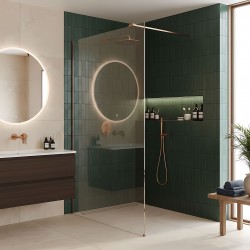 Kabina prysznicowa Walk-In Rea Flexi Transparent / Brush Copper 70
