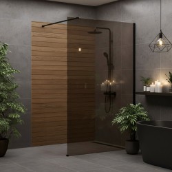 Kabina prysznicowa Walk-In Rea Flexi Brown / Black 80