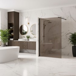 Kabina prysznicowa Walk-In Rea Flexi Brown / Black 90