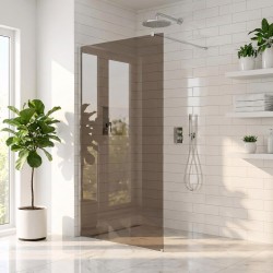 Kabina prysznicowa Walk-In Rea Flexi Brown / Chrome 90