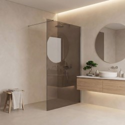 Kabina prysznicowa Walk-In Rea Flexi Brown / Chrome 90